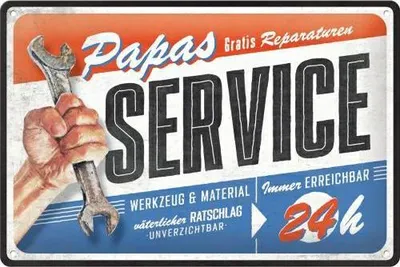Zdjęcie produktu dla Plakat Papas Service 20X30 Metalowy