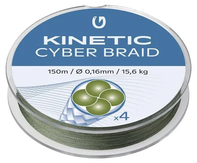 Produktbild von Kinetic 4-Braid Dusty Green - 150m geflochtene Schnur, Durchmesser:0.16mm, Tragkraft:15.6kg