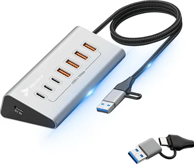 Image de Hub Usb Actif 7 Port Usb 3.2 10Gbps Distributeur 7In1 Usb-C Reagle