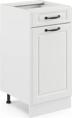 Produktbild von Vicco Küchenunterschrank R-Line, 40 cm ohne Arbeitsplatte, Weiß Landhaus/Weiß