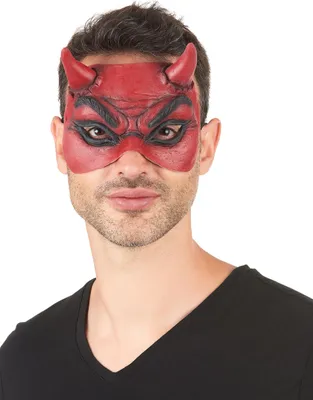 Image de Masque pour les yeux du diable rouge-noir - taille unique