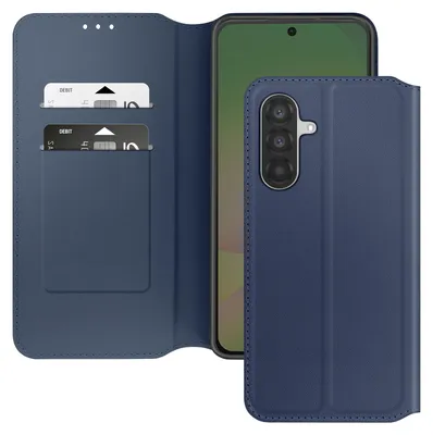 Image de Avizar, étui à rabat avec compartiment pour cartes et support pour Samsung Galaxy A37, bleu nuit