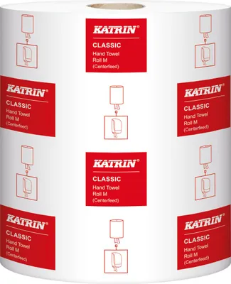 Produktbild von Rollenhandtuch Classic - 1-lagig weiß 6 Rollen à 300 m weiß. Packung mit 6 Stück