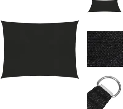 Produktbild von vidaXL Sonnensegel 160 g/m² Schwarz 3x4 m HDPE -  Sonnenschirme & Sonnenschutze