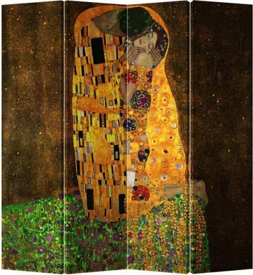 Produktbild von Fine Asianliving Paravent Raumteiler Spanische Wand Trennwand Room Divider Raumtrenner L160xH180cm Bedruckte Canvas Sichtschutz Leinwand Doppelseitig - 203-427