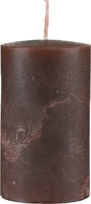 Produktbild von Kopschitz durchgefärbte Rustica Kerze, Stumpenkerzen Bordeaux, 5 x 5 cm, 1 Stück, rußarm, tropffrei