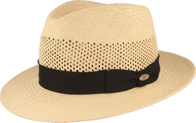 Mayser echter Netz Panama Strohhut Imperia in Bogart-Form in beige