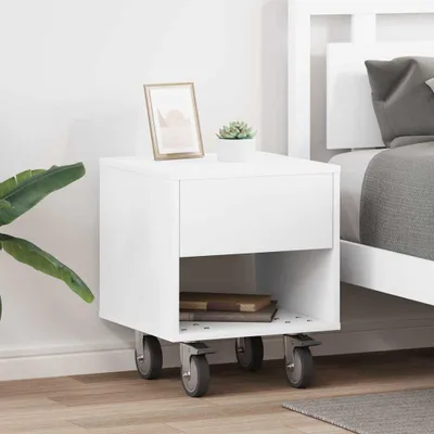 Zdjęcie produktu dla vidaXL Stolik nocny 2 szt. biały 40,5 x 40 x 48 cm Materiał drewnopochodny