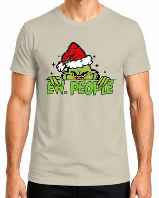 Imagen del producto de EW. Camiseta para hombre con diseño sarcástico de "Weihnachtsgrinch" (Grinch de Navidad), color natural, talla XL