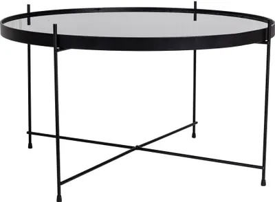 Produktbild von Veo Couchtisch 70x40 cm schwarz Stahl, Glas.