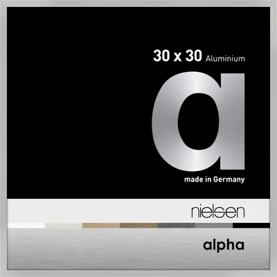 Image de Cadre photo Nielsen en aluminium Alpha 30 x 30 cm, argent mat, verre standard