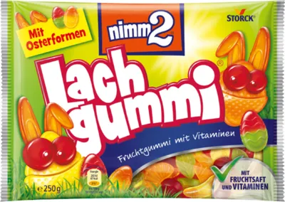 Produktbild von nimm2 Lachgummi Ostern Fruchtgummi mit Vitaminen in Osterformen 250g