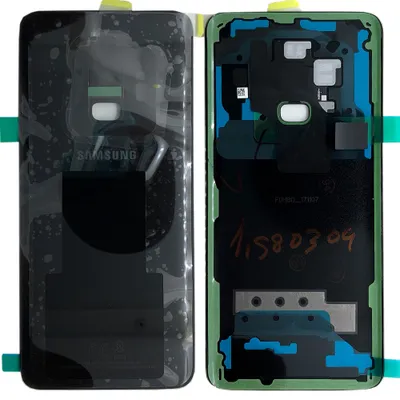 Immagine prodotto di Samsung GH82-15865A Coperchio della batteria per Galaxy S9 G960F + cuscinetto adesivo Nero Nuovo