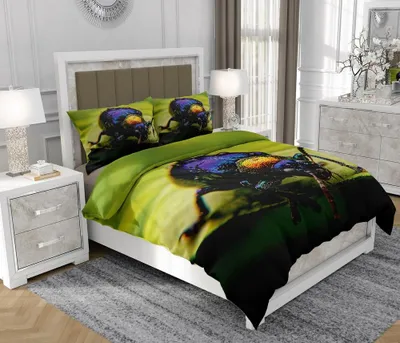 Produktbild von Bettwäsche 200x220 cm + 2x70x80 cm, 3-teilig, 100% Baumwolle, Satin, Reißverschluss, Bunt - SOVIO | So.0333