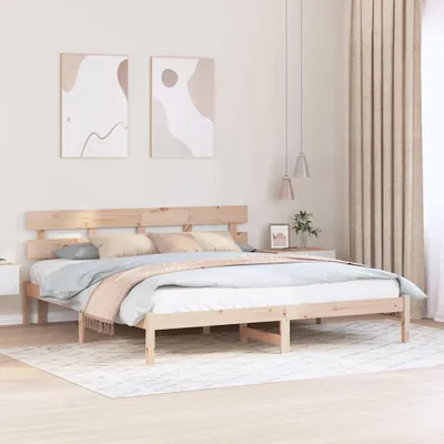 Obrázok produktu pre Maison Exclusive - posteľový rám hnedý 180 x 200 cm masívne drevo borovica