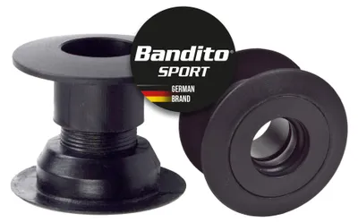 Produktbild von Bandito Tischkicker Zubehör Kugellager für 16 mm Stange - ohne Schrauben am Tischkicker, Gewindekonstruktion, Ersatzteil, Wandstärke 37 – 43 mm, schwarz, Set 2 Stück