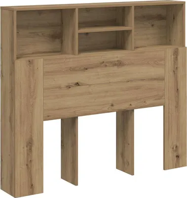 Produktbild von vidaXL Bett-Kopfteil mit Ablagen Artisan-Eiche 120x19x103,5 cm