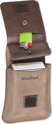 Produktbild von Woodland® Zigarettenschachtel-Etui aus naturbelassenem Büffelleder in Dunkelbraun/Taupe