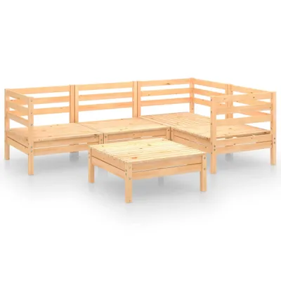Immagine prodotto di vidaXL set salotto da giardino 5 pezzi in legno di pino massiccio