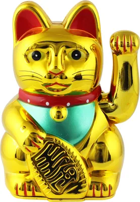 Produktbild von Glückskatze – Chinesische Katze – Maneki Neko – 13 cm – goldfarben