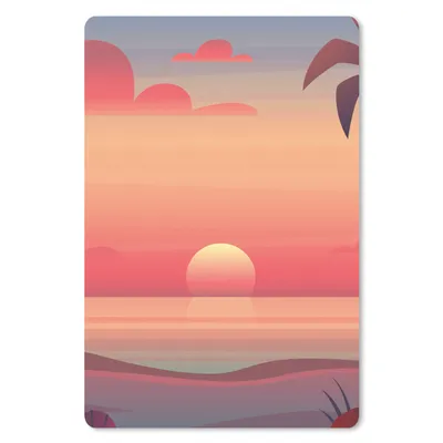 Produktbild von MuchoWow® Mauspad Mousepad Strand - Retro - Meer 40x60 cm - Mousepads - Maus Mat - Pad - Mausunterlage - Schreibtisch Accesoire