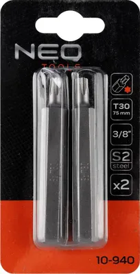 Zdjęcie produktu dla NEO TOOLS Końcówka TORX T30 x 75 mm, S2 x 2 szt.