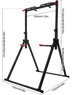 Image de Barre de gymnastique, hauteur réglable, forte capacité de charge, noire