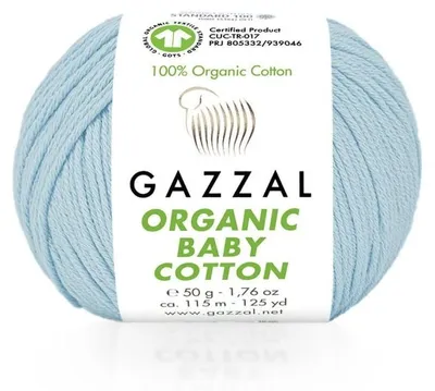 Produktbild von Wolle Gazzal Organic Baby Baumwolle 423 blau - Stricken & Häkeln