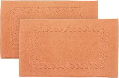 Produktbild von DigiRigi® Badematten 2er-Set – 100% Baumwolle Frottee, ca. 50 x 70 cm, 740 g/m², Terrakotta, saugfähig, maschinenwaschbar bis 95 °C, trocknergeeignet