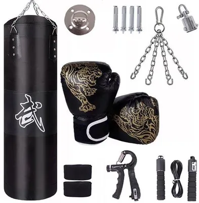 Produktbild von Boxsack für Erwachsene - Inklusive Handschuhe und Bandagen - 100 x 30 cm