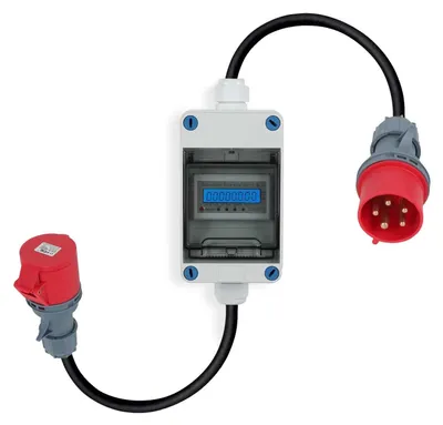 Productafbeelding van Mobiele stroommeter met CEE-stekker en koppeling, 3 × 230 V/400 V 32 A