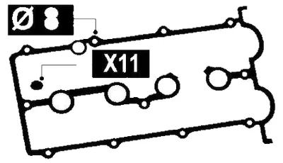 Productafbeelding van AJUSA pakkingenset, cilinderkopdeksel, ventieldop voor MAZDA 323 F VI (bouwjaar) 56031100