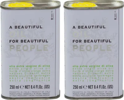 Produktbild von Food-United PREMIUM SPEISEÖL Ölivenöl aus Italien 2x 250ml, italienisches Olivenöl extra nativ vergine kaltgepresst mit nur 0,8 % Säure “A Beautiful Oil For Beautiful People” von TERRE FRANCESCANE
