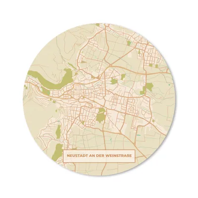 Produktbild von MuchoWow® Mauspad Mousepad Karte - Neustadt an der Weinstraße - Stadtplan - Vintage 40x40 cm - Mousepads - Maus Mat - Pad - Mausunterlage - Schreibtisch Accessoires