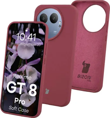 Produktbild von Silikon Handyhülle für Realme GT 8 Pro, Bizon Soft Case, Pflaumenfarbe