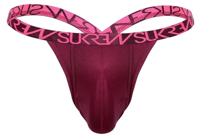 Image de SUKREW - Sous-vêtement String Hommes - Bubble Thong Claret - 1x Taille XL