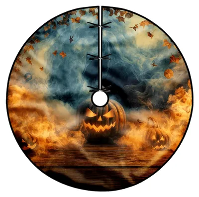Produktbild von Kürbis-Baumrock für Halloween, orange, 121,9 cm, Dekoration für Innen- und Außenbereich