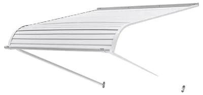 Image de Store fenêtre VEVOR 101,6x106,6x51 cm, auvent de porte, protection solaire, stores extérieurs en aluminium légers & stables, protection contre la pluie, la neige & la lumière du soleil pour porte, entrée, fenêtre, terrasse, véranda