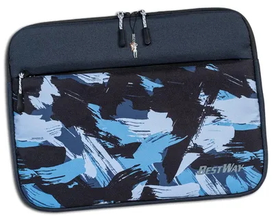 Productafbeelding van Bestway Notitieboekentas, donkerblauw, uniseks, geschikt voor zakelijk en studerend gebruik, blauw, voor laptops van 13 - 14 inch, model OTI108M