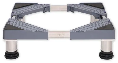 Produktbild von Waschmaschinen Podest Untergestell höhenverstellbar 14-17cm Traglast 320kg Edelstahl Kunststoff Grau