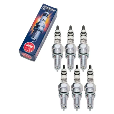 Image de Jeu de bougies d'allumage NGK 6x CR9EHIX-9 bougie d'allumage iridium antiparasitée, 19,0mm filetage long Ø 10,0mm Hex 16,0mm, distance entre les électrodes 0,90mm, valeur thermique 9, 6216