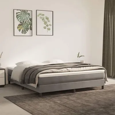 Productafbeelding van Pocketveringmatras, lichtgrijs, 160x200x20 cm. Fluweelmatras, boxspringmatras, bedmatras, pocketveringmatras