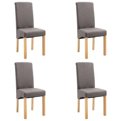 Produktbild von vidaXL Esszimmerstühle 4 Stk. Taupe Stoff