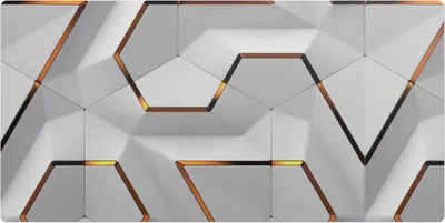 Produktbild von Geometrische Sechsecke– Schreibtischunterlage – Schreibtisch Tischunterlage – 120x60 cm – Unterlage Groß Schreibtischmatte