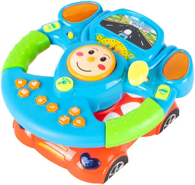 Produktbild von Malplay Interaktives Lenkrad Spielzeug Baby mit Lichtern und Geräuschen Fahrsimulator Babyspielzeug Lernspielzeug für Kinder ab 3 Jahren Geschenk