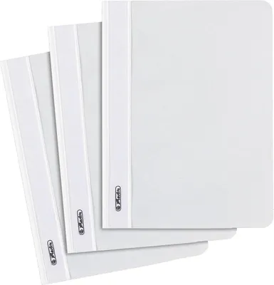 Produktbild von 10 Herlitz  Schnellhefter / DIN A5 / PP / Farbe: weiß