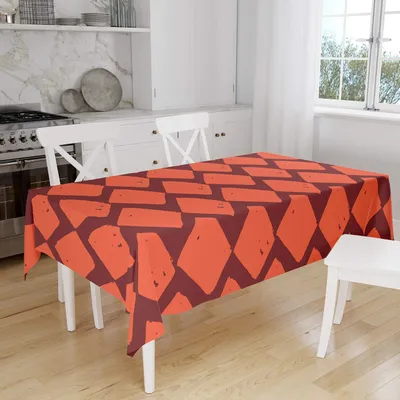 Tischdecke 140x160 cm, Polyester, Anti-Schimmel, Orange Bordeaux
