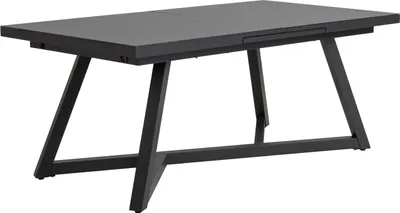Produktbild von Dehner Gartentisch Monaco Dark, Ausziehtisch mit Glasplatte, bis zu 8 Sitzplätze, 190/250 x 100 x 77 cm, Aluminium / Glas, anthrazit
