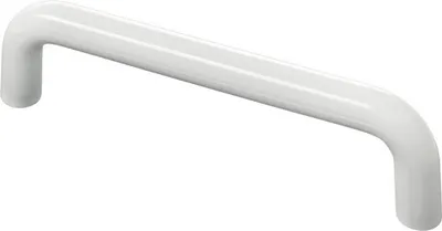 Produktbild von Möbelgriff Kunststoff weiß Ø 10 mm Lochabstand 96 BxH 105/28 mm