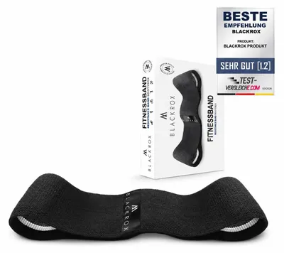 Produktbild von BLACKROX BOOTYROX Fitnessband Baumwolle – Resistance Band Booty (Schwarz